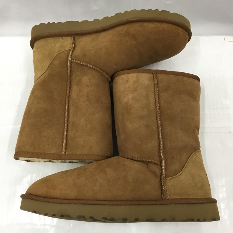 アグ UGG ブーツ 一般 5800 Classic Short シープスキン 27cm 箱有 27.0cm ロゴ、文字 茶 / ブラウン /  メンズ USED 古着 中古 10105865