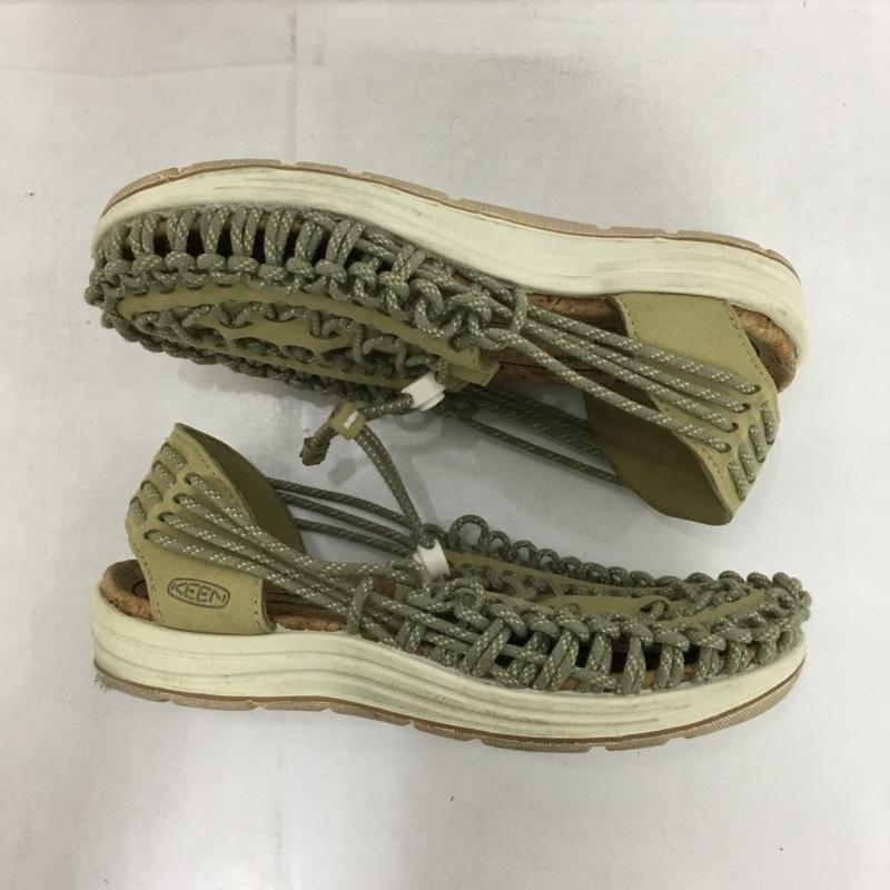 キーン KEEN サンダル サンダル 1028686 UNEEK 2 HARVEST 24cm アウトドアシューズ 24.0cm ロゴ、文字 カーキ / カーキ /  レディース USED 古着 中古 10148641