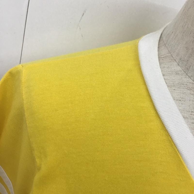 ベルバシーン Velva Sheen Tシャツ 半袖 90年代 Vネック ミッキーマウス ディズニー M キャラクター 黄 / イエロー /  メンズ USED 古着 中古 10110822