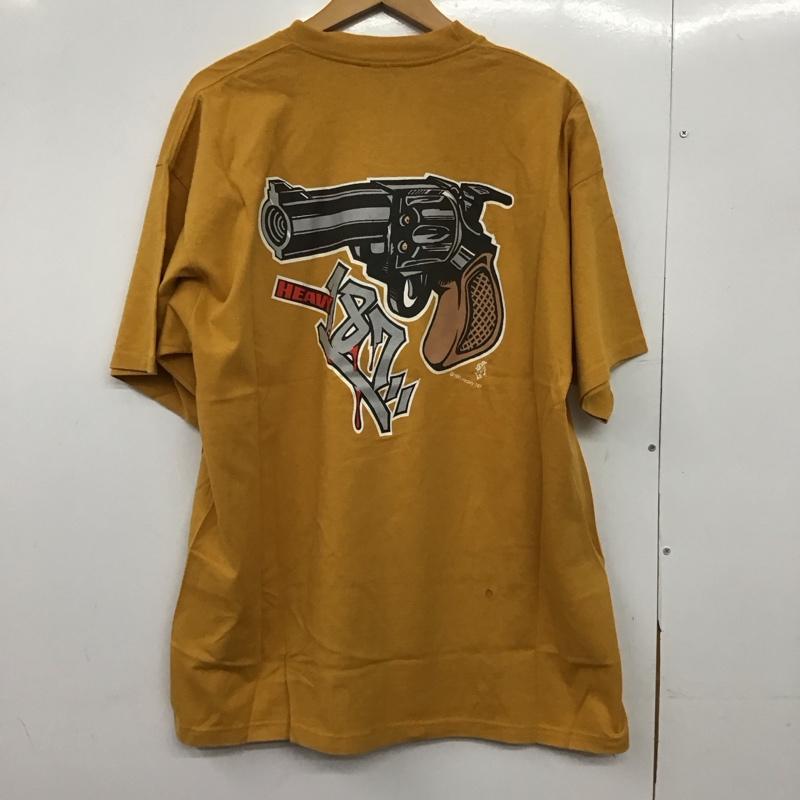 古着 USED Tシャツ 半袖 半袖カットソー プリントTシャツ クルーネックカットソー バンドTシャツ XL ロゴ、文字 マスタード / マスタード /  メンズ USED 古着 中古 10150068