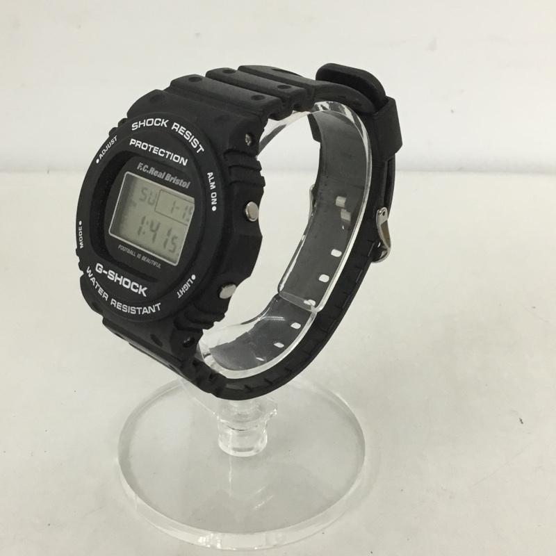 ジーショック G-SHOCK 腕時計 デジタル DW-5750E F.C.Real Bristol コラボレーション 箱有 FCRB-222118 ロゴ、文字 黒 / ブラック /  メンズ USED 古着 中古 10124411