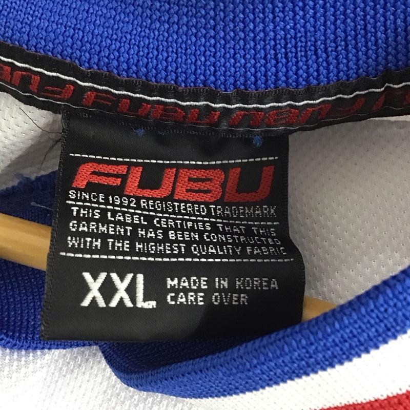 フブ FUBU カットソー 半袖 半袖カットソー プリントTシャツ Vネックカットソー ユニフォーム XXL ロゴ、文字 白 / ホワイト / X 青 / ブルー / X 赤 / レッド /  メンズ USED 古着 中古 10144191