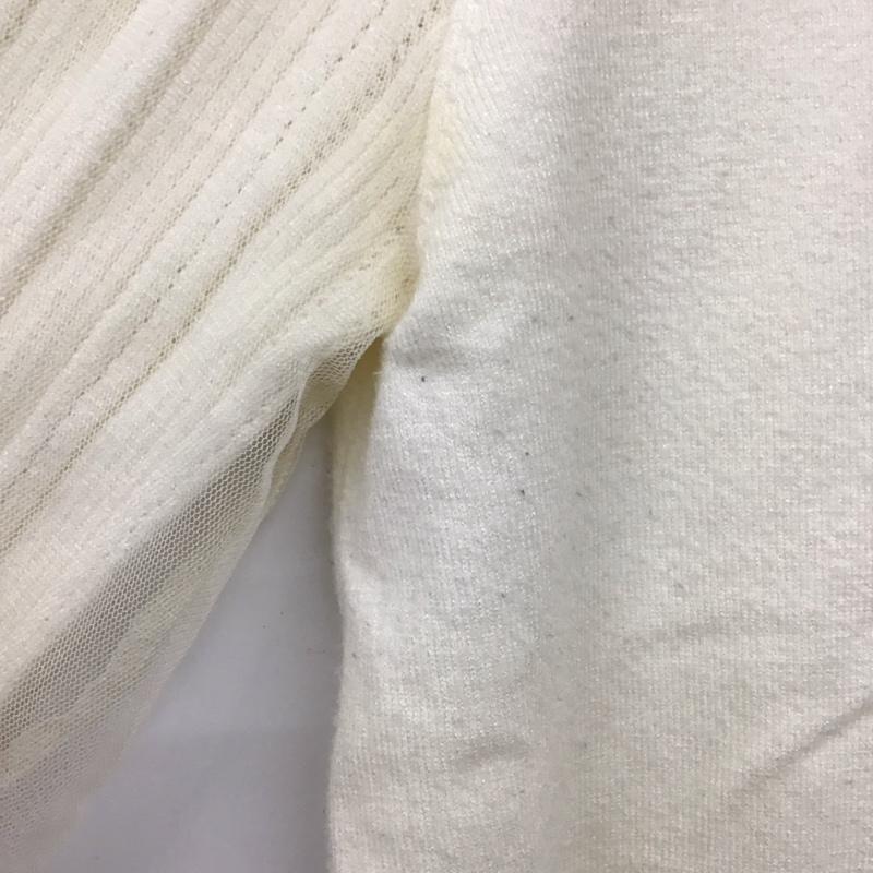ナチュラルビューティーベーシック NATURAL BEAUTY BASIC ニット、セーター 長袖 M 無地 白 / ホワイト /  レディース USED 古着 中古 10120157