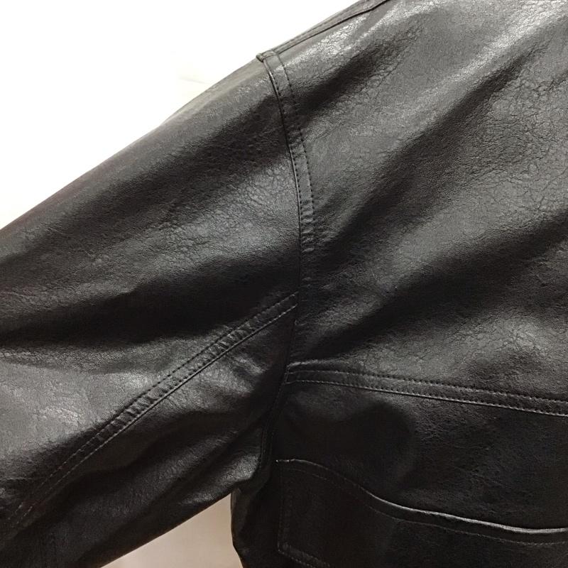 フリークスストア FREAK S STORE ジャケット、上着 ジャケット、ブレザー ジップアップジャケット ジャンパー フェイクレザージャケット カジュアルジャケット アウター M 無地 黒 / ブラック /  メンズ USED 古着 中古 10121442