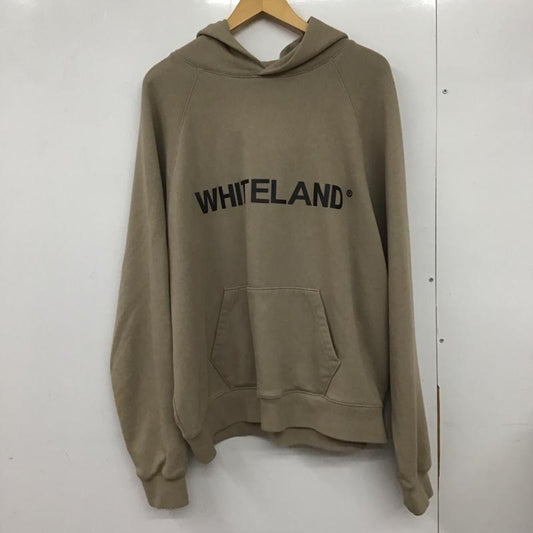 ホワイトランド WHITELAND パーカー 長袖 21s-csl369-wl ロゴプリントパーカー 長袖スウェットパーカー FREE ロゴ、文字 ベージュ / ベージュ /  メンズ USED 古着 中古 10132341
