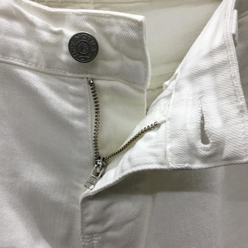 ノティファイ NOTIFY パンツ デニム、ジーンズ デニムパンツ ストレートパンツ ワイドパンツ カジュアルパンツ 30インチ 無地 白 / ホワイト /  メンズ USED 古着 中古 10115759