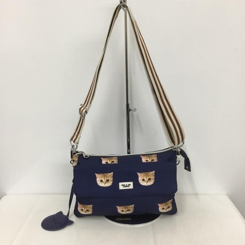 ポール＆ジョー PAUL&JOE ショルダーバッグ ショルダーバッグ ヌネット柄 トラベルウォレット ミラー付き 総柄 青 / ブルー /  レディース USED 古着 中古 10140435