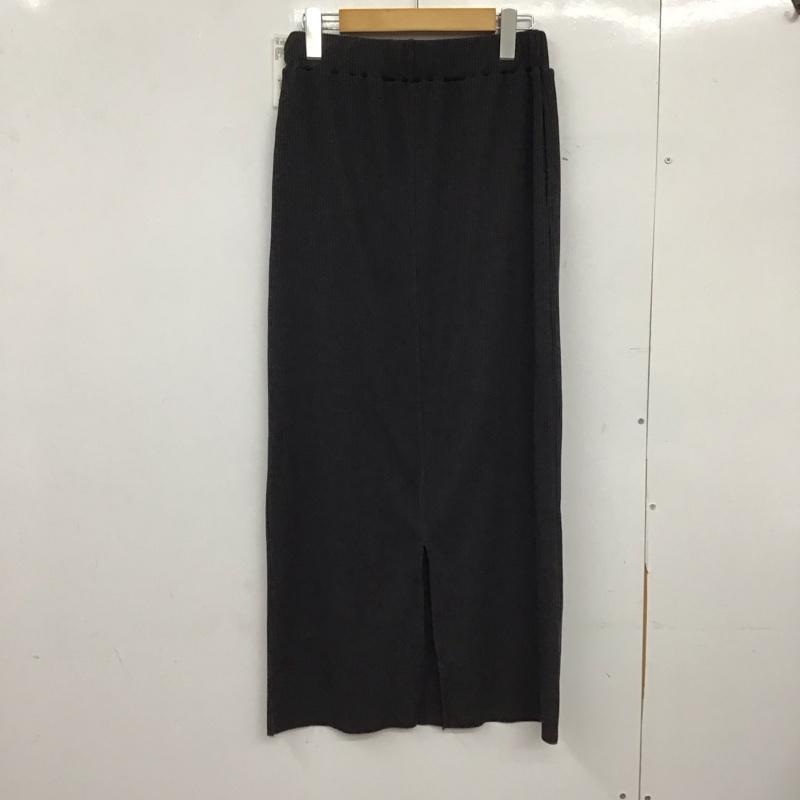 ローリーズファーム LOWRYS FARM スカート ロングスカート ロングスカート リブカジュアルスカート FREE 無地 ダークグレー / ダークグレー /  レディース USED 古着 中古 10149381