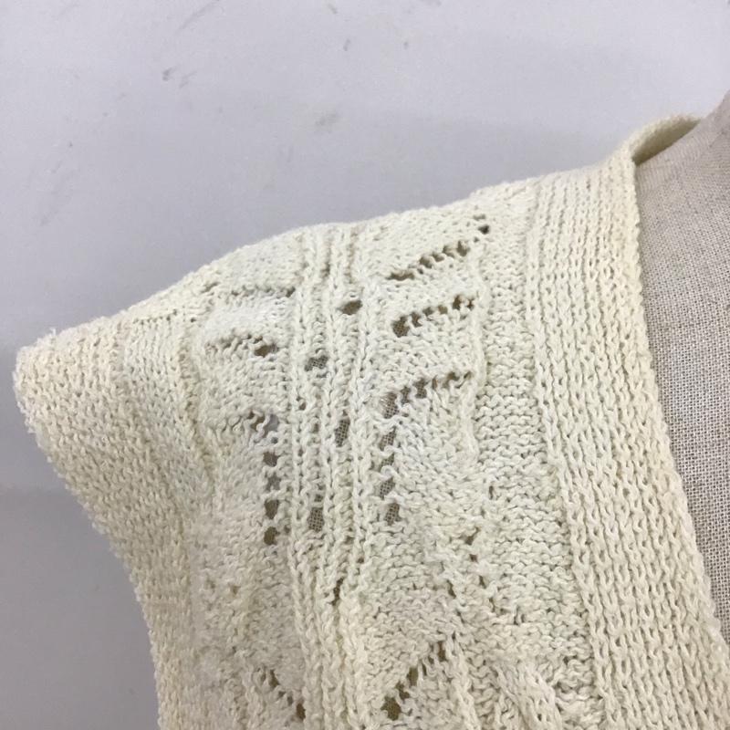 ザラ ZARA ベスト ベスト S 無地 オフホワイト / オフホワイト /  レディース USED 古着 中古 10111595