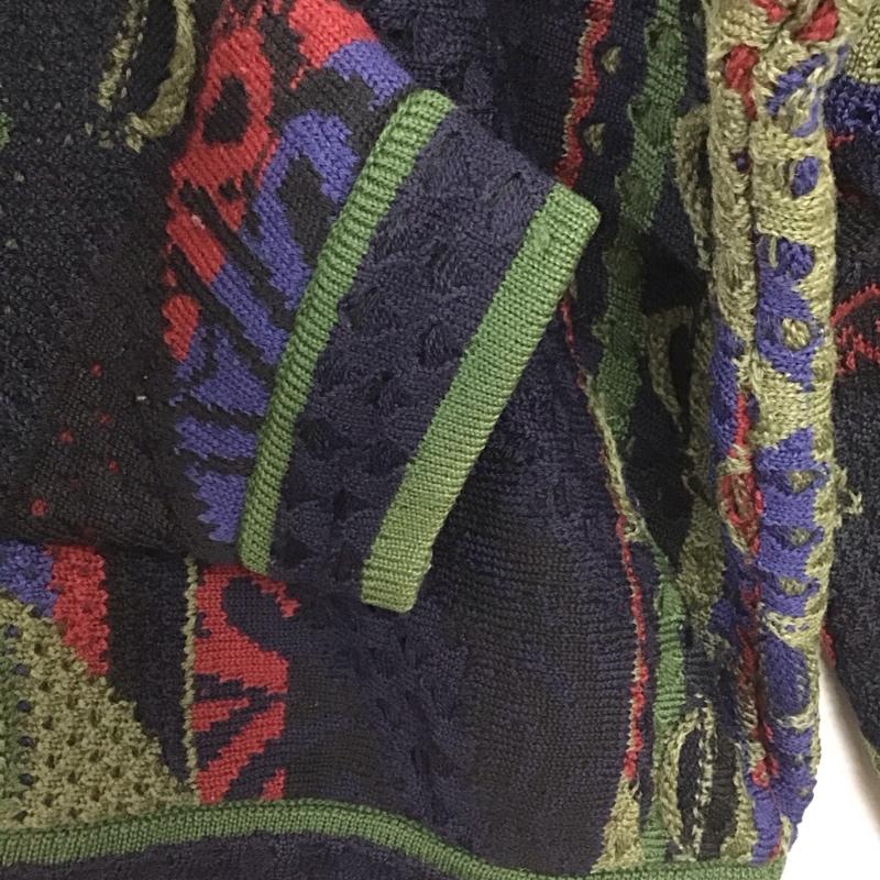 クージ COOGI ニット、セーター 長袖 長袖ニットカットソー スタンドネック セーター M プリント マルチカラー / マルチカラー /  メンズ USED 古着 中古 10138430