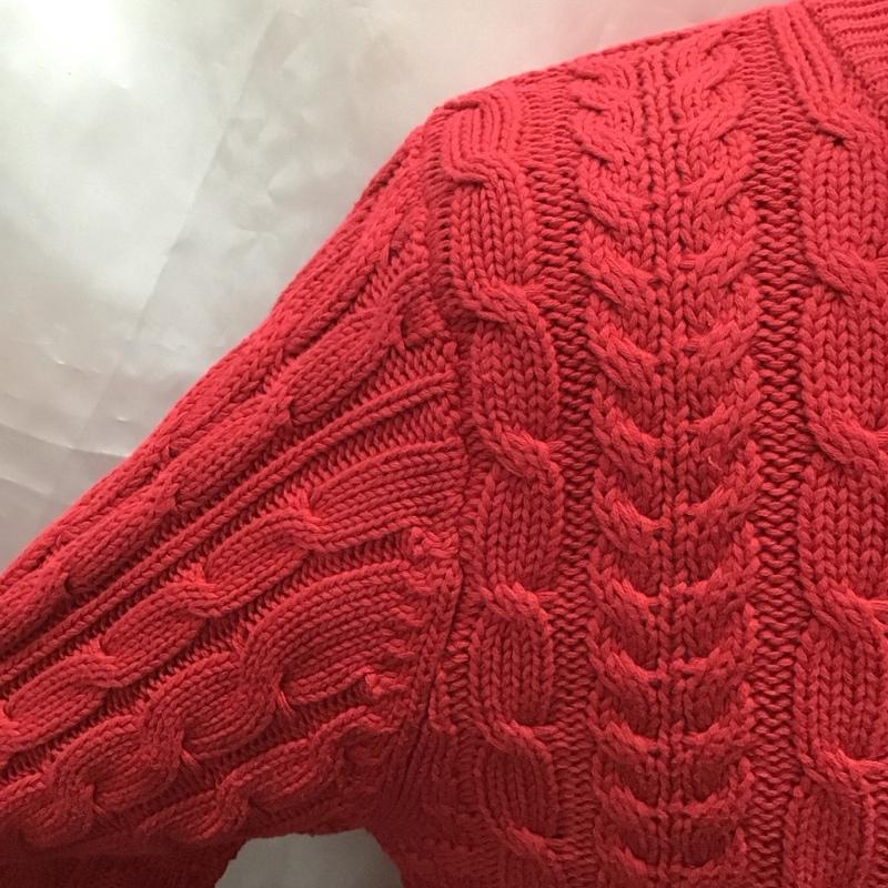 エルエルビーン L.L.Bean ニット、セーター 長袖 長袖ニットカットソー ニット セーター クルーネックニット S  赤 / レッド /  メンズ USED 古着 中古 10111465