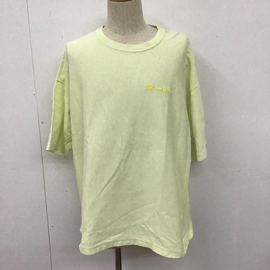 チャンピオン Champion Tシャツ 半袖 半袖カットソー 刺繍Tシャツ クルーネックカットソー M ロゴ、文字 黄 / イエロー /  メンズ USED 古着 中古 10107310