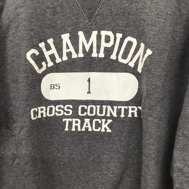 チャンピオン Champion トレーナー 長袖 長袖トレーナー スウェット クルーネック プルオーバー S ロゴ、文字 灰 / グレー /  メンズ USED 古着 中古 10129084