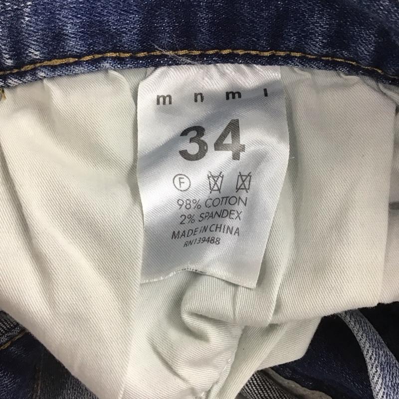 ミニマル mnml パンツ デニム、ジーンズ デニムパンツ スリムパンツ カジュアルパンツ ストレッチパンツ 34インチ 無地 インディゴ / インディゴ /  メンズ USED 古着 中古 10148037