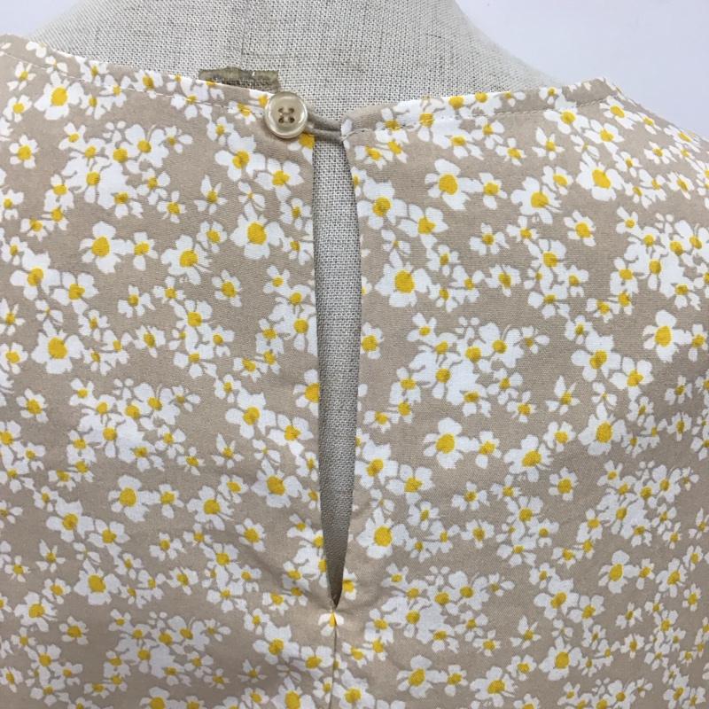 古着 USED ワンピース ロングスカート XP3417 半袖 タグ付き M 花柄 ベージュ / ベージュ /  レディース USED 古着 中古 10115493