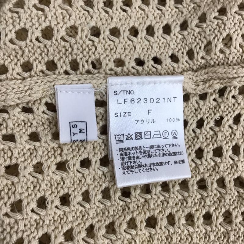 ローリーズファーム LOWRYS FARM ニット、セーター 長袖 LF623021NT メッシュ FREE 無地 ベージュ / ベージュ /  レディース USED 古着 中古 10122100
