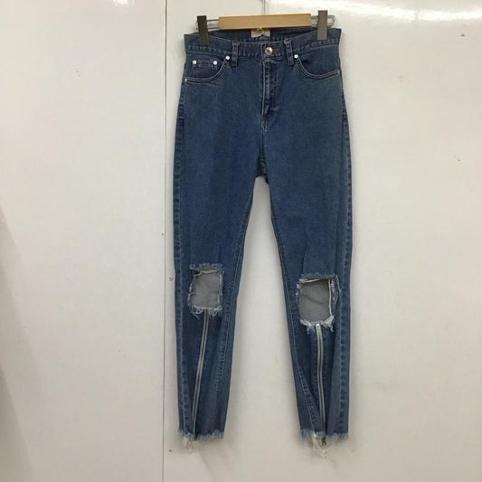 リルリリー lilLilly パンツ デニム、ジーンズ L18SS-PT201 デニムパンツ ダメージパンツ ストレッチパンツ S 無地 インディゴ / インディゴ /  レディース USED 古着 中古 10117414