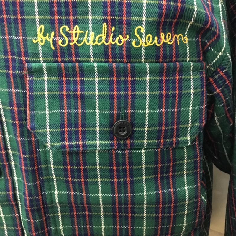 スタジオセブン STUDIO SEVEN ジャケット、上着 ジャケット、ブレザー 331-328565 GU ダブルポケット 中綿 バックロゴ XL チェック 緑 / グリーン / X 白 / ホワイト / X 紺 / ネイビー / X 赤 / レッド / X 黄 / イエロー /  メンズ USED 古着 中古 10111338