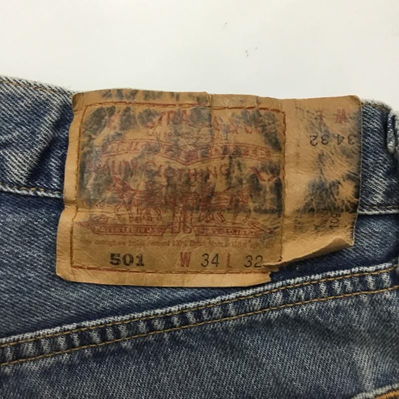 リーバイス Levi s パンツ デニム、ジーンズ 501 6182 W34 L32 USA製 34インチ 無地 青 / ブルー /  メンズ USED 古着 中古 10116130