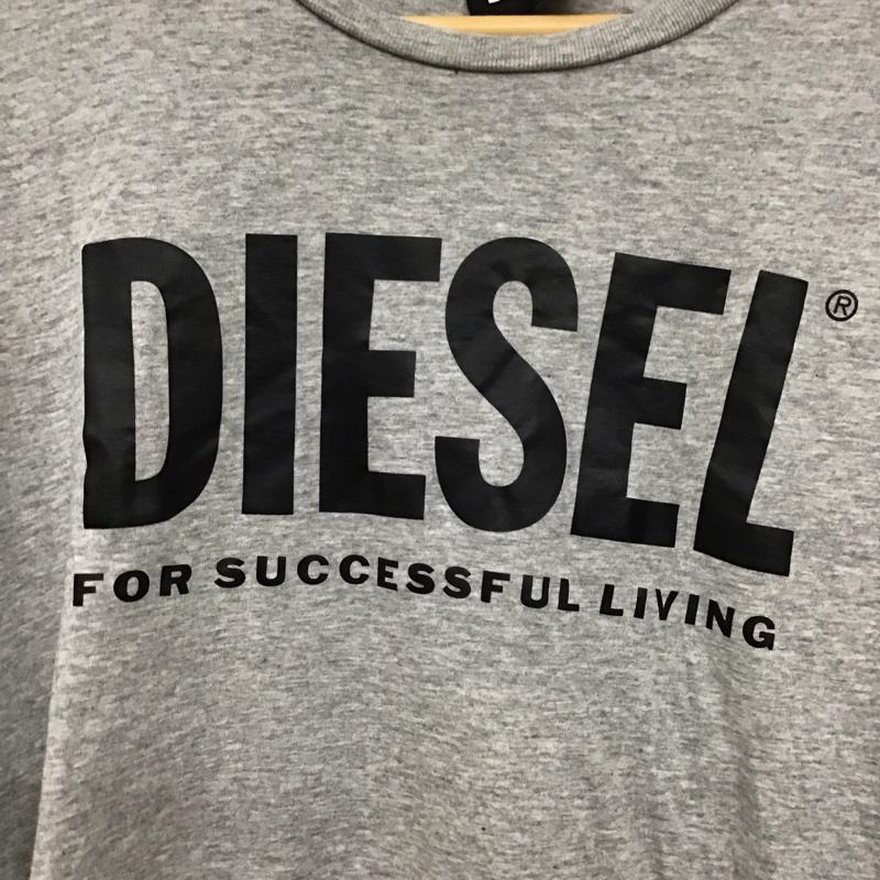 ディーゼル DIESEL Tシャツ 半袖 S ロゴ、文字 X プリント 灰 / グレー /  メンズ USED 古着 中古 10128580