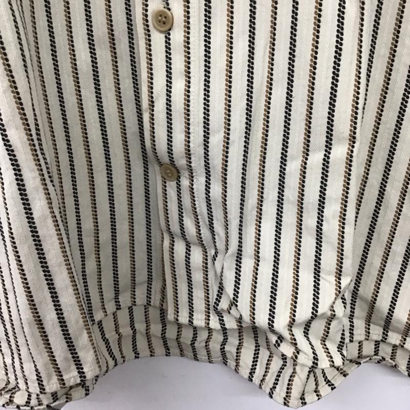 バナナリパブリック BANANA REPUBLIC シャツ、ブラウス 半袖 半袖シャツ プリントシャツ カジュアルシャツ L ストライプ ベージュ / ベージュ /  メンズ USED 古着 中古 10140143