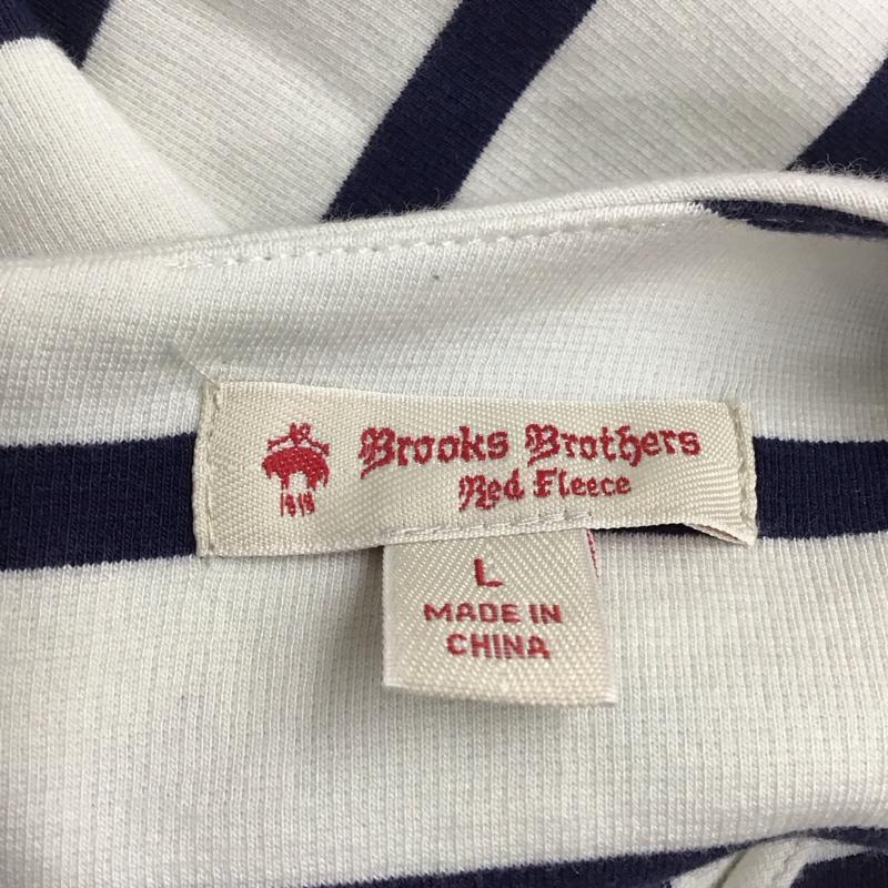 ブルックスブラザーズ BROOKS BROTHERS ワンピース ロングスカート Red Fleece 五分袖 L ボーダー柄 白 / ホワイト / X 紺 / ネイビー /  レディース USED 古着 中古 10115348