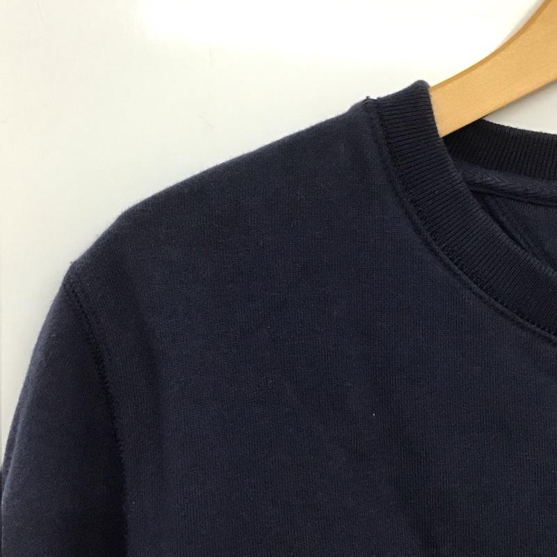 トミー TOMMY トレーナー 長袖 0913805 スウェット裏起毛 星 ワッペン M ロゴ、文字 紺 / ネイビー /  メンズ USED 古着 中古 10140256
