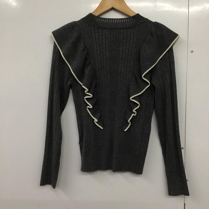 ロペピクニック ROPE  PICNIC ニット、セーター 長袖 38 無地 灰 / グレー /  レディース USED 古着 中古 10142890