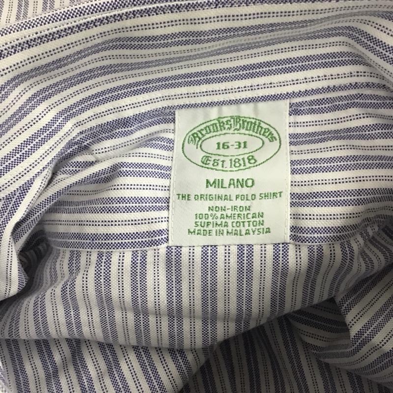 ブルックスブラザーズ BROOKS BROTHERS シャツ、ブラウス 長袖 長袖シャツ カジュアルシャツ カラーシャツ ストライプシャツ ストライプ 白 / ホワイト / X 水色 / ライトブルー /  メンズ USED 古着 中古 10111265