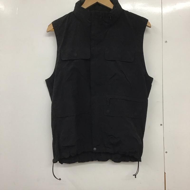 ザノースフェイス THE NORTH FACE ベスト ベスト np21306 ナイロンベスト ジップアップベスト アウター M ロゴ、文字 黒 / ブラック /  メンズ USED 古着 中古 10142875