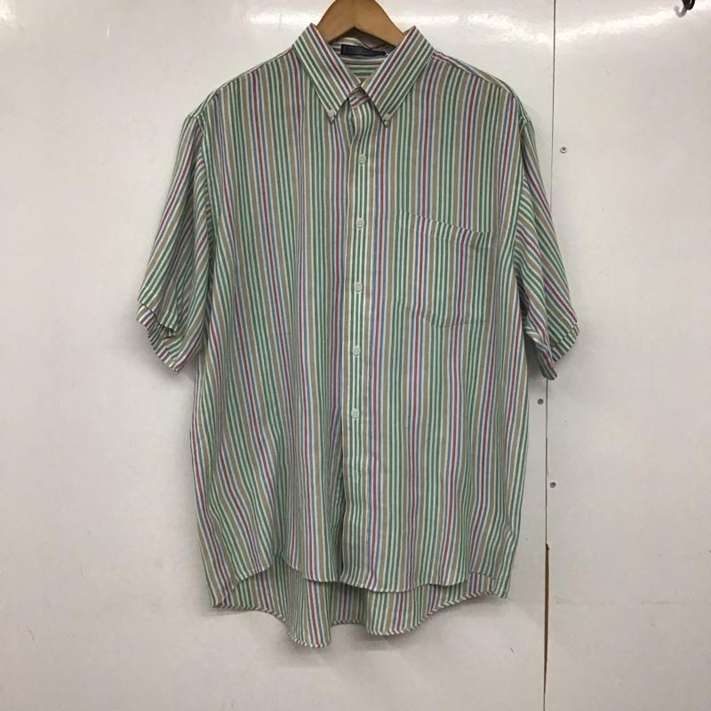 古着 USED シャツ、ブラウス 半袖 半袖シャツ ストライプシャツ ボタンダウンシャツ L ストライプ マルチカラー / マルチカラー /  メンズ USED 古着 中古 10142600