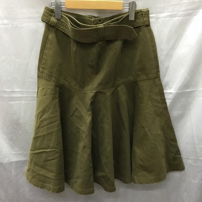 ラルフローレン RALPHLAUREN スカート ひざ丈スカート 無地 カーキ / カーキ /  レディース USED 古着 中古 10110639
