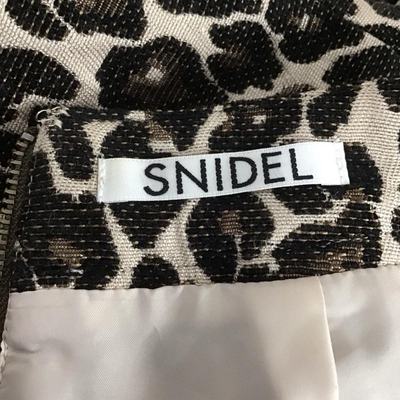 スナイデル SNIDEL スカート ミニスカート SWFS194122 ジャガードスクエアミニスカート 1 ヒョウ柄・レオパード柄 ベージュ / ベージュ / X 黒 / ブラック / X 茶 / ブラウン /  レディース USED 古着 中古 10106738