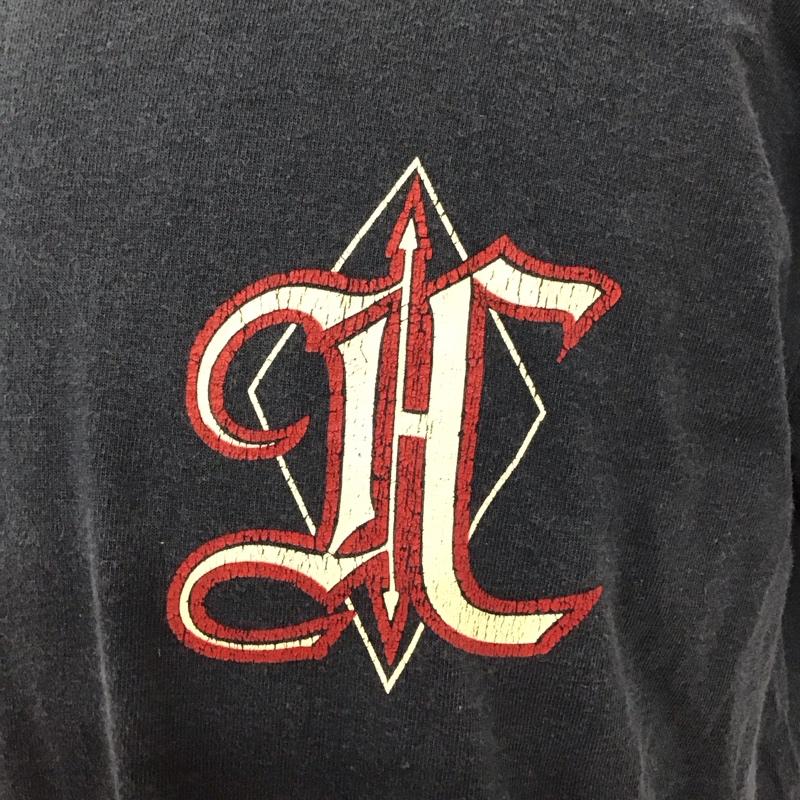 古着 USED Tシャツ 半袖 バックプリント クルーネック L ロゴ、文字 黒 / ブラック /  メンズ USED 古着 中古 10118126