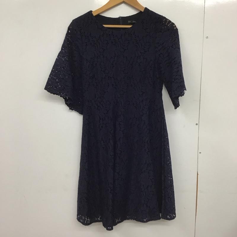 ザラ ZARA ワンピース ミニスカート XS 無地 紺 / ネイビー /  レディース USED 古着 中古 10148431