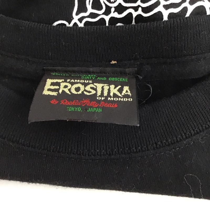 エロスティカ EROSTiKA Tシャツ 半袖 キラーコンドーム　映画　Tシャツ XL プリント 黒 / ブラック /  メンズ USED 古着 中古 10130109