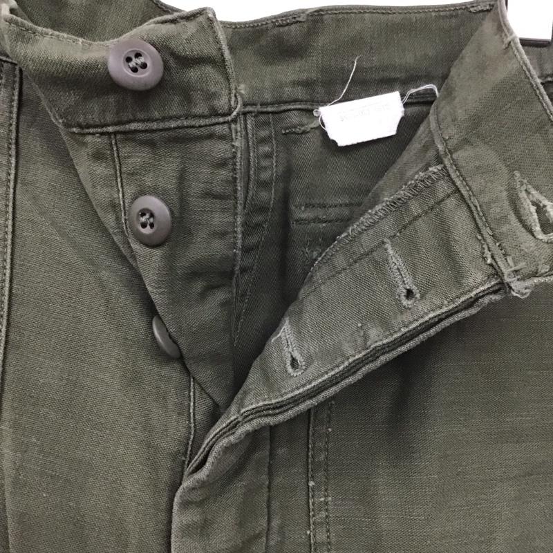 ミリタリー ミリタリー パンツ ワークパンツ、ペインターパンツ ミリタリーパンツ 古着 ワイドパンツ カジュアルパンツ ストレートパンツ 30インチ 無地 カーキ / カーキ /  メンズ USED 古着 中古 10107671