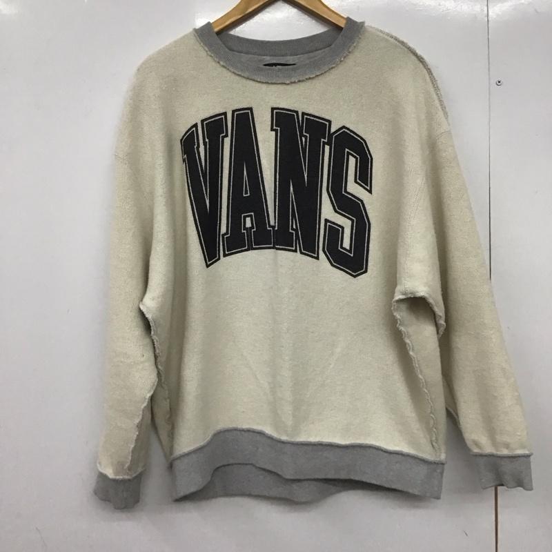 バンズ VANS トレーナー 長袖 長袖トレーナー スウェット クルーネック プルオーバー リバーシブル ロゴ、文字 灰 / グレー /  メンズ USED 古着 中古 10148197