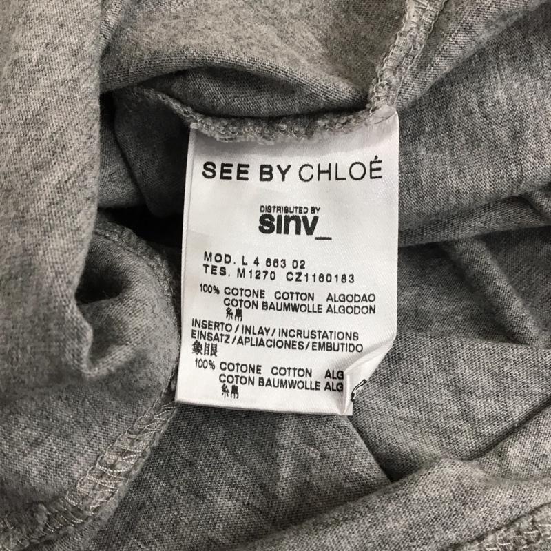シーバイクロエ SEE BY CHLOE Tシャツ 半袖 38 ロゴ、文字 灰 / グレー /  レディース USED 古着 中古 10117719