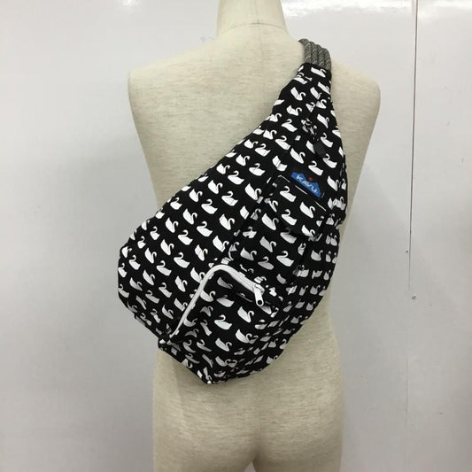 カブー KAVU ボディバッグ ボディバッグ ロープスリング ワンショルダー 白鳥 鳥 総柄 黒 / ブラック /  メンズ USED 古着 中古 10110167