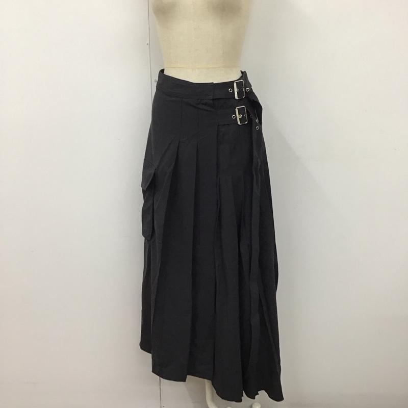 ザラ ZARA スカート ロングスカート 7967 333 802 アシンメトリー プリーツ XS 無地 紺 / ネイビー /  レディース USED 古着 中古 10114778