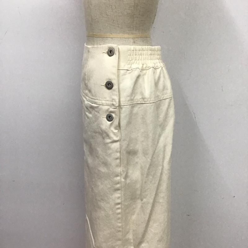 ヌナ NEUNA スカート ロングスカート ロングスカート デニムスカート 巻きスカート M 無地 白 / ホワイト /  レディース USED 古着 中古 10125156