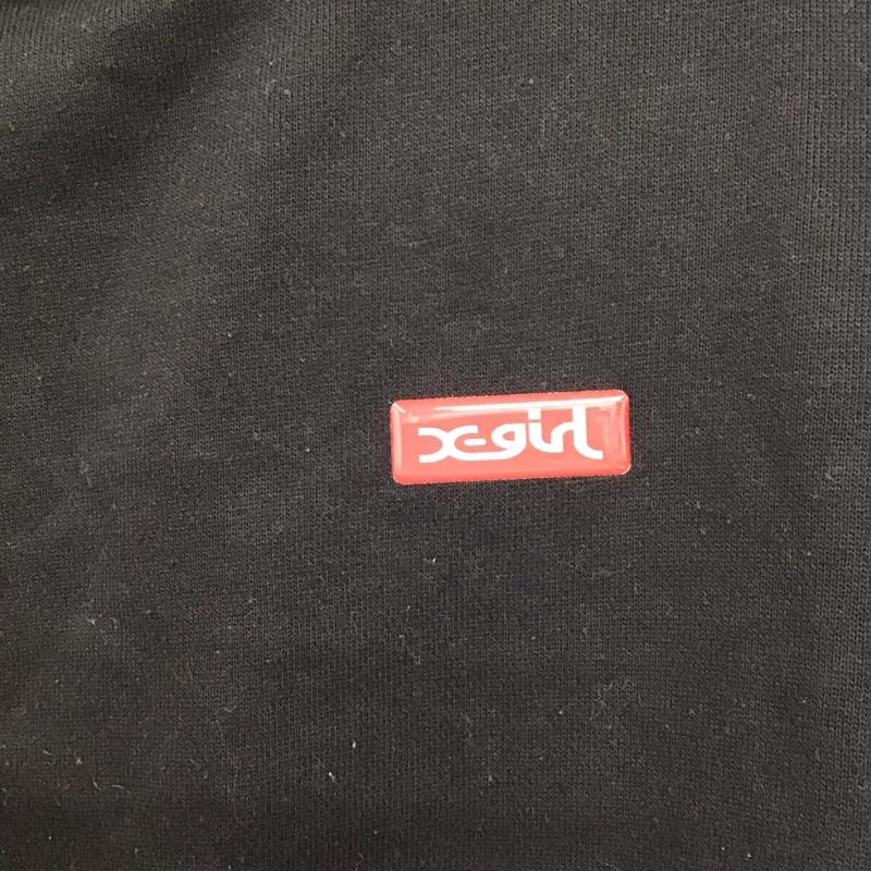 エックスガール X-girl トレーナー 長袖 05181210 BIGSLEEVESWEATTOP スウェット 裏毛 1 ロゴ、文字 黒 / ブラック /  レディース USED 古着 中古 10141974