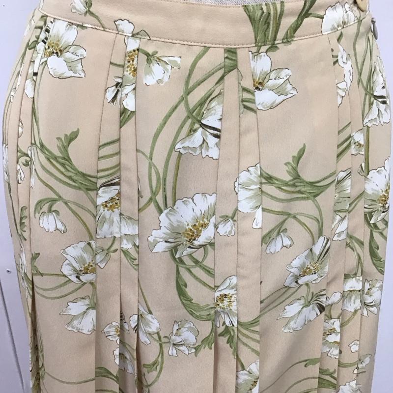 インゲボルグ INGEBORG スカート ロングスカート P0207FS08 プリーツスカート S 花柄 ベージュ / ベージュ /  レディース USED 古着 中古 10108601