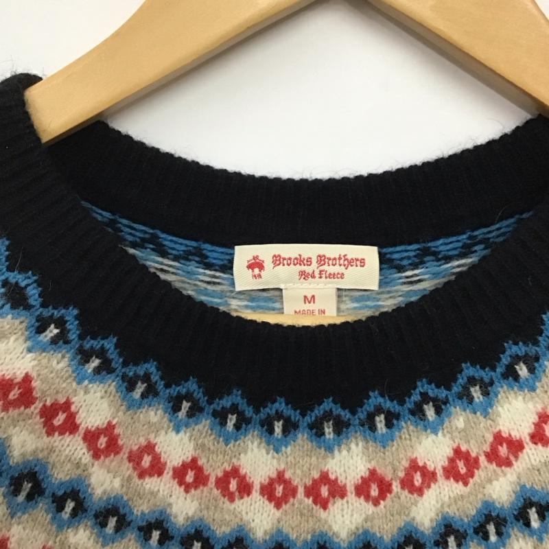ブルックスブラザーズ BROOKS BROTHERS ニット、セーター 長袖 長袖ニットカットソー クルーネック セーター M プリント マルチカラー / マルチカラー /  レディース USED 古着 中古 10145081