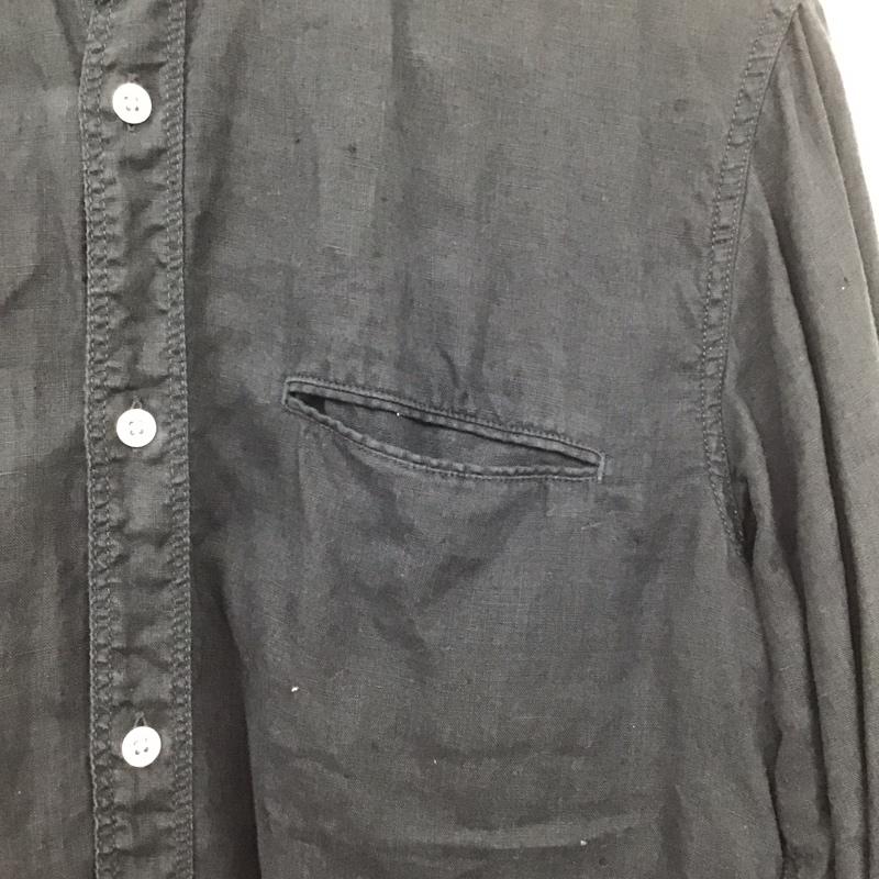 クオドロ quadro シャツ、ブラウス 長袖 1 無地 黒 / ブラック /  メンズ USED 古着 中古 10131940