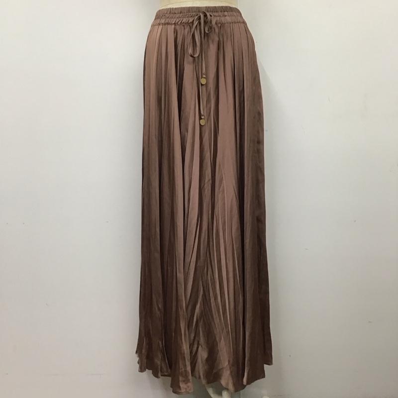 ザラ ZARA スカート ロングスカート ロングスカート フレアスカート カジュアルスカート S 無地 茶 / ブラウン /  レディース USED 古着 中古 10116420