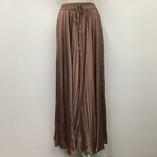 ザラ ZARA スカート ロングスカート ロングスカート フレアスカート カジュアルスカート S 無地 茶 / ブラウン /  レディース USED 古着 中古 10116420