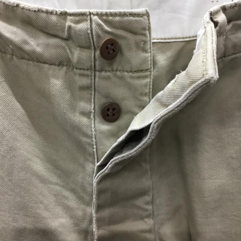 ダブルアールエル RRL パンツ チノパン チノパン カジュアルパンツ ワイドパンツ ストレートパンツ ダメージ加工 34 無地 ベージュ / ベージュ /  メンズ USED 古着 中古 10114838