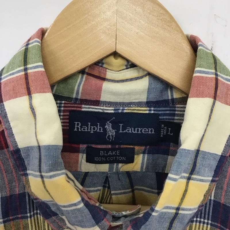 ラルフローレン RALPHLAUREN シャツ、ブラウス 長袖 ボタンダウン チェック L ワンポイント マルチカラー / マルチカラー /  メンズ USED 古着 中古 10133574